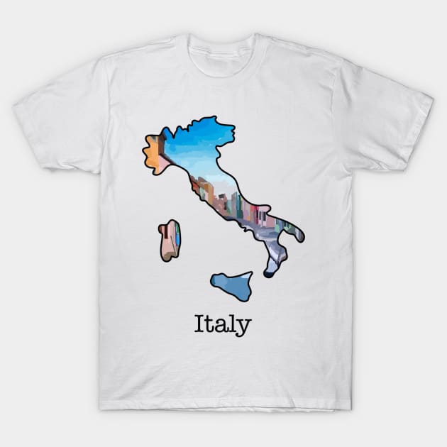 Map of Italy T-Shirt by Playful Creatives